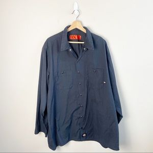 Dickies Black Button Down Shirt